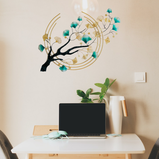 Golden Serenity Tree IRON WALL ART Dekspace