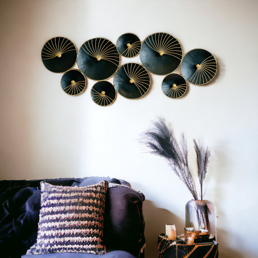 Golden Wave Iron Wall Art Panel Dekspace