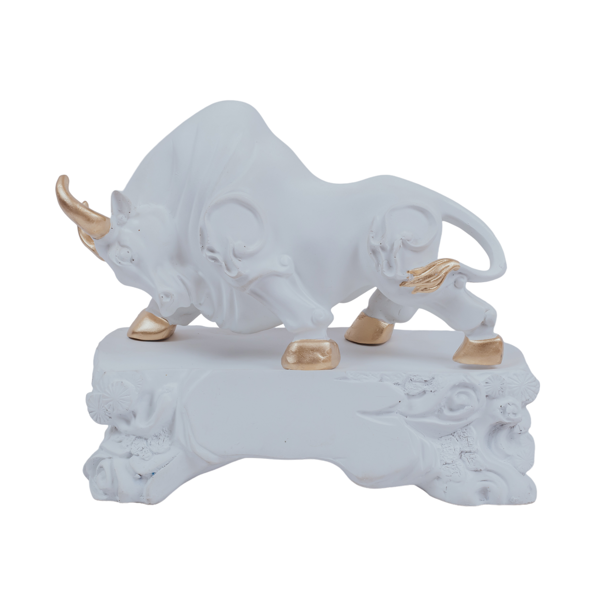 The bull with the Rage with Stand (White Gold) Dekspace