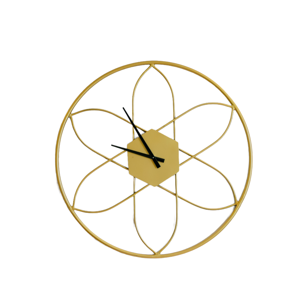 Golden Blossom Wall Clock Dekspace